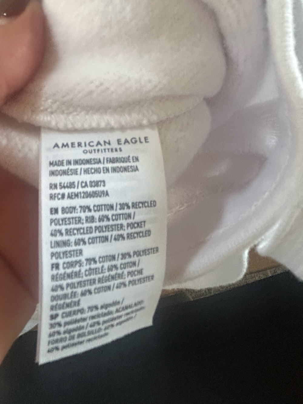 NWT AE Wide-Leg Lounge Pants in White - Picture 9 of 9